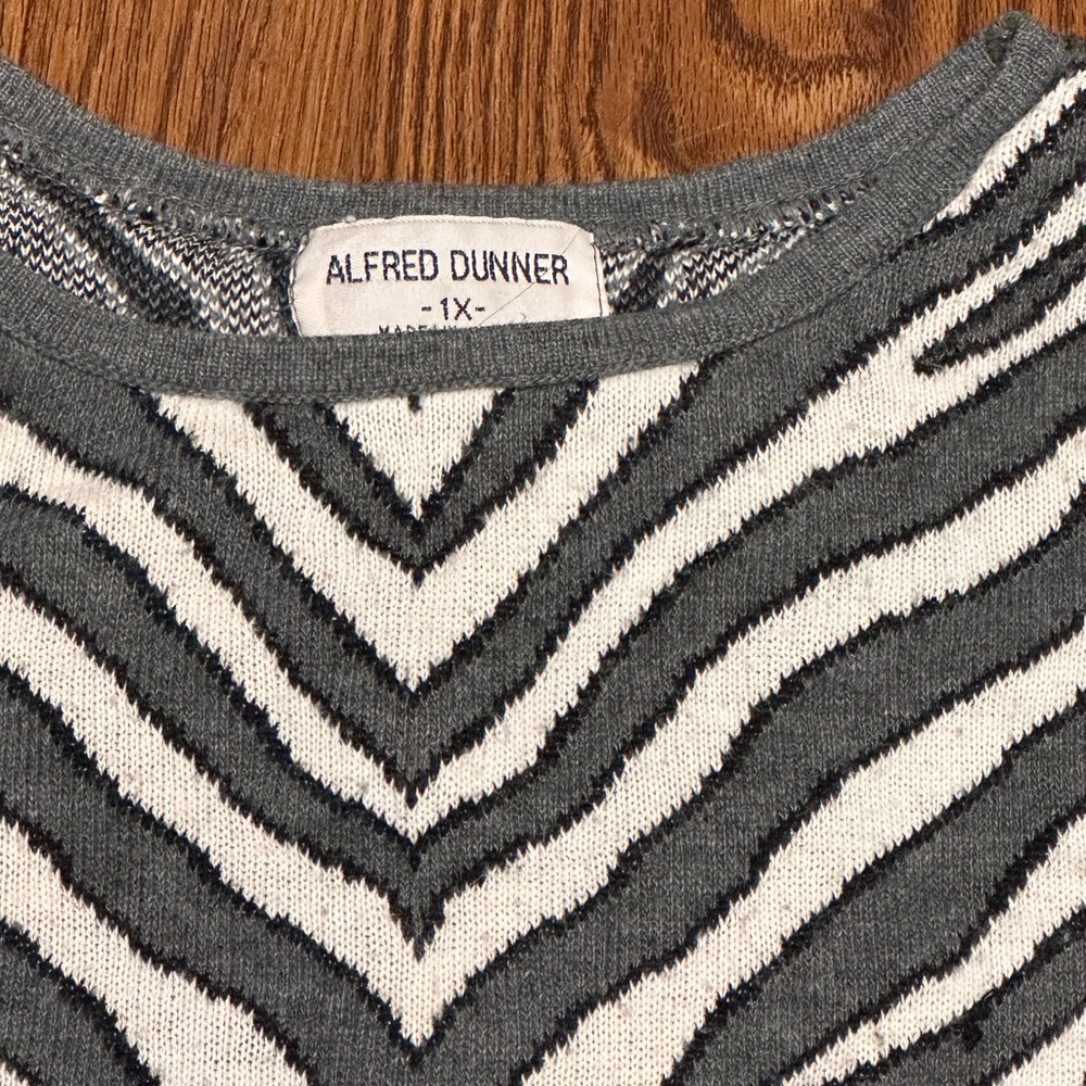 1X Zebra by Alfred Dunner Sweater